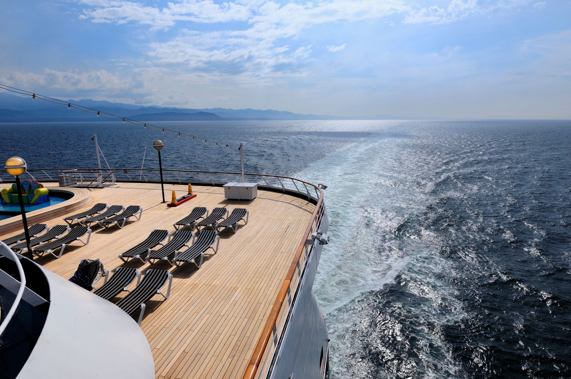 Stern of a cruise ship.